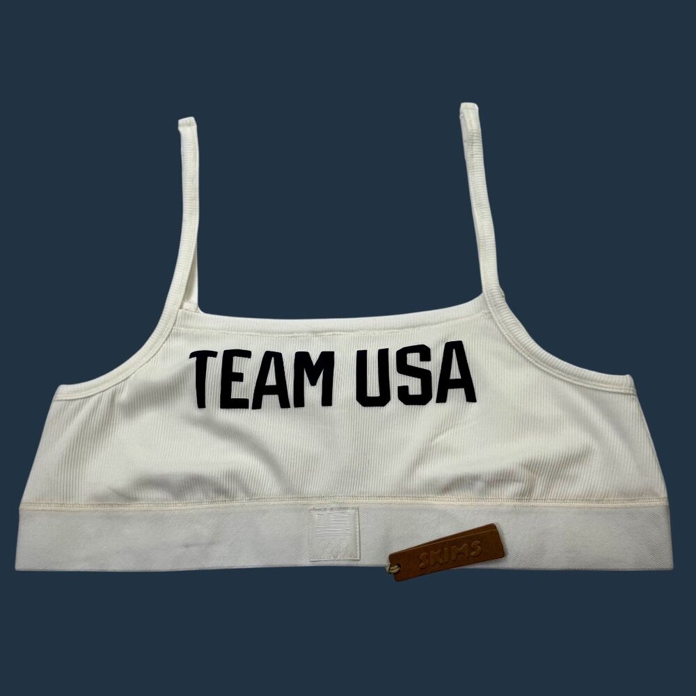 SKIMS‎ Soft Lounge Bralette Team USA White 3X